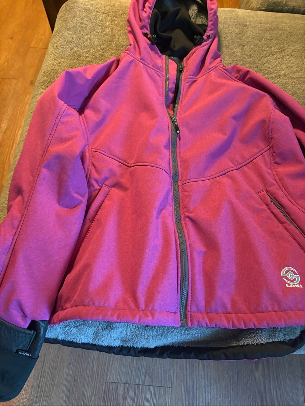 Women's Purple Insulated Ski Jacket with Hood